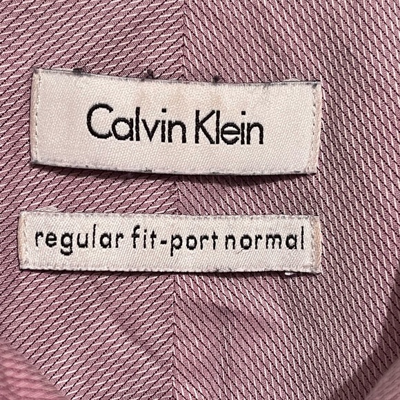 Calvin Klein Regular Fit Gingham Print Button Down Dress Shirt Size 15/32-33 - Picture 7 of 8